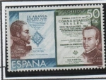 Stamps Spain -  Espamer 80: Alonso d' Encina y el Inca Garcilaso d' l' Vega