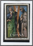 Stamps Spain -  Homenaje a el Greco. San Andrés y san Francisco