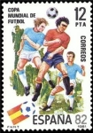 Stamps Spain -  ESPAÑA 1981 2613 Sello Nuevo Copa Mundial de Futbol ESPAÑA'82 Jugadas Yvert2241 Scott2234