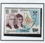 Stamps Spain -  Hermanos d' Elhuyar