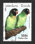 Stamps Laos -  1316 - Inseparable de Mejillas Negras