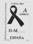 Stamps Spain -  4073 - dia europeo de las victimas del terrorismo, lazo negro