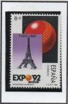 Stamps Spain -  Expo d' Sevilla: Torre Eiffel Paris