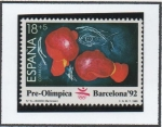 Stamps Spain -  Barcelona'92 II serie Pre-Olímpica: Boxeo