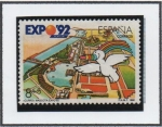 Stamps Spain -  Expo d' Sevilla: Curro Mascota d' l' Expo