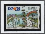 Stamps Spain -  Expo d' Sevilla: Curro Mascota d' l' Expo