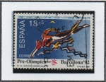 Stamps Spain -  Barcelona?92 V Serie Per-Olímpica: Natacion