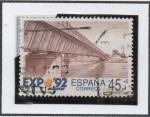 Stamps Spain -  Expo d' Sevilla: Puente d' l' Cartuja