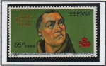 Stamps Spain -  V Centenario d' Descubrimiento d' América: Fray Torivio d' Motolinía