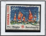 Stamps Spain -  Barcelona' 92 VIII Pre-Olímpica: Vela