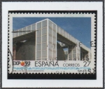 Stamps Spain -  Expo d' Sevilla: Pabellón d' l' Descubrimientos