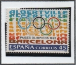 Stamps Spain -  Paises Olímpicos Y Alberville y Barcelona