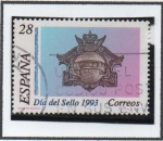 Stamps Spain -  Dia d' Sello: Buzón d'1908