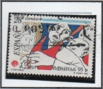 Stamps Spain -  Compostela'93: Caras con ojos d' Asombro