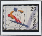 Stamps Spain -  Deportes Olímpicos d' Oro: Esqui