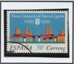 Stamps Spain -  IX Centenario d' fuero d Logroño