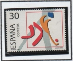 Stamps Spain -  Deportes Olímpicos d Plata: Hockey