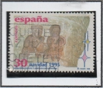 Stamps Spain -  Navidad: Adoración d' l' Reyes