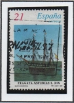 Stamps Spain -  Barcos d' Época: Fragata Asturias