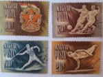 Stamps Hungary -  Logo del Movimiento Deportivo Obrero - Sellos, año 1950