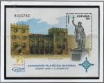 Stamps Spain -  Exposición Filatélica, Don Pelayo con l'  cruz d' la Victoria