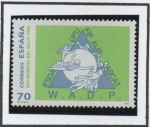 Stamps Spain -  Dia d' Sello. Asociacion Mundial para el desarrollo d' l' Filatelia