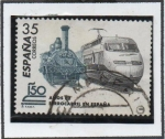 Stamps Spain -  Locomotora d' tren d' Mataro