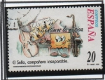 Stamps Spain -  Correspondencia Epistolar: Sentimos l' Música