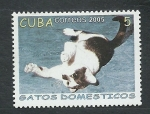 Stamps : America : Cuba :  gatos  Domesticos