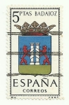 Stamps Spain -  Escudos Badajoz 1411