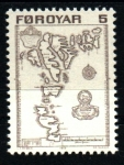 Stamps : Europe : Denmark :  serie- Mapas antiguos I. Feroe