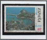 Stamps Spain -  Villa d' Luarca, Vista Aérea