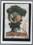 Stamps Spain -  Arboles. Ficus d' hojas d' Mag