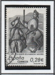 Stamps Spain -  Segunda salida d' Don quijote