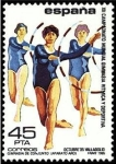 Stamps Spain -  ESPAÑA 1985 2812 Sello Nuevo XII Campeónato Mundial de Gimnasia Ritmica Ejercicio con Aros Scott2451