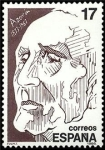 Stamps Spain -  ESPAÑA 1986 2855 Sello Nuevo Personajes Jose Martinez Ruiz alias Azorín (1873-1967) Yvert2470 Sc2488