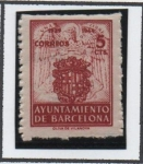 Stamps Spain -  Escudos nacional y d' l' Ciudad