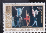 Stamps Guinea -  60 aniv. revolución  de octubre -Ballet ruso 