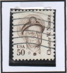 Stamps United States -  Chester W. Nimitx