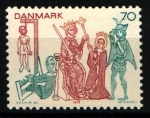 Stamps : Europe : Denmark :  Frescos de iglesias s. XV
