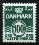 Stamps : Europe : Denmark :  Serie basica- Olas