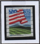 Stamps United States -  Banderas