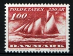 Stamps : Europe : Denmark :  350 aniversario servicio aduanas