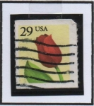 Stamps United States -  Tulipan