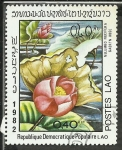 Sellos de Asia - Laos -  Nelumbo Nucifera Gaertn Rose