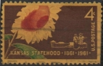 Stamps United States -  Sunflower Pioner, Kansas