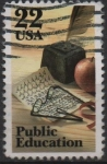 Stamps United States -  Quill Pen, Apple Spectacles