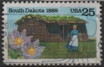 Stamps United States -  State Flower pionear Woman