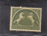 Stamps Netherlands -  caballos rampantes