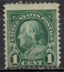 Stamps United States -  Benjamín Franklin